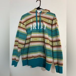 Brand: Ariat— Size: Medium— Color(s): Blues, Oranges, White